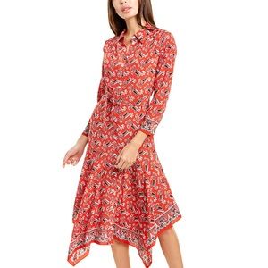 Veronica Beard paisley silk shirt dress